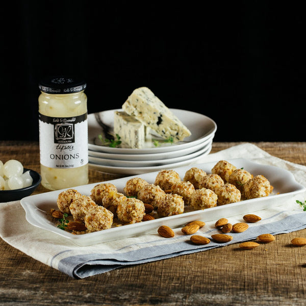 Tipsy Onion Roll-Ups appetizer made with Vermouth Tipsy Onions