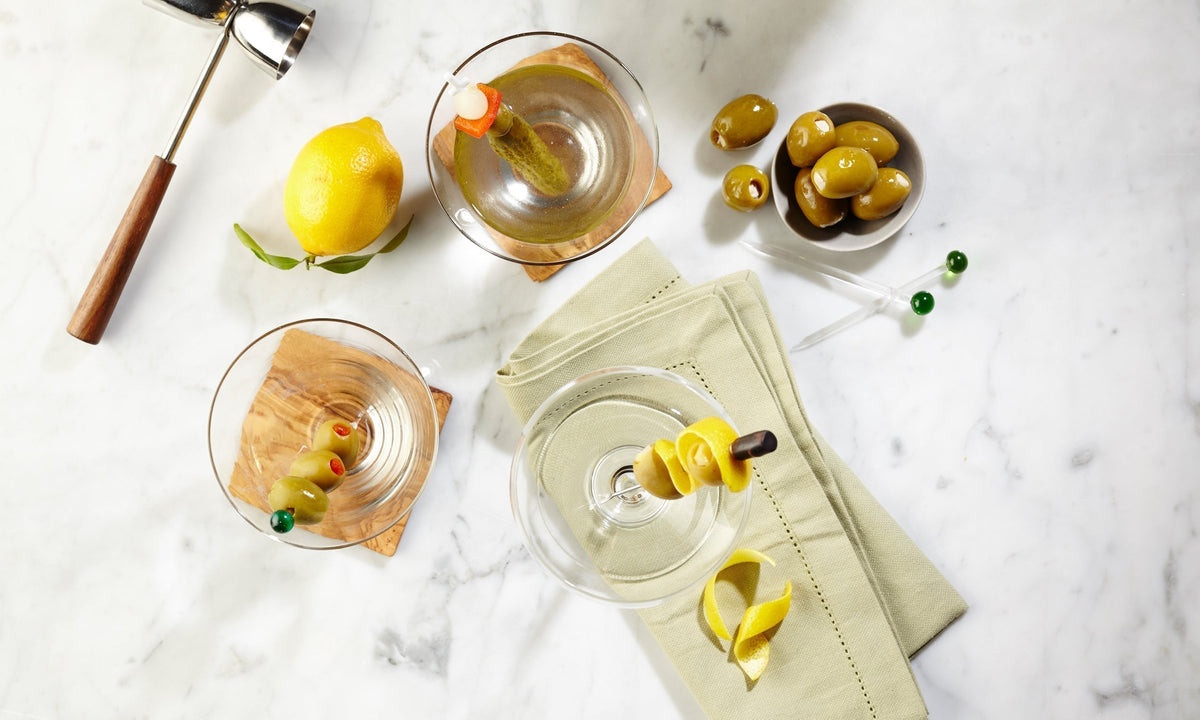 Dirty Martini made with Tipsy Dirty Martini Mix