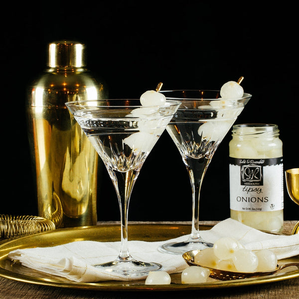 Dry Gibson martini with Vermouth Tipsy Onions