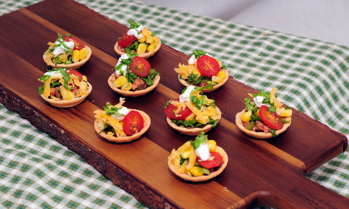Mini Chicken Taco Bites in Party Cups