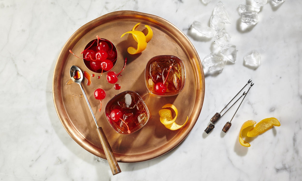 The Manhattan with a Whiskey Tipsy Cherry