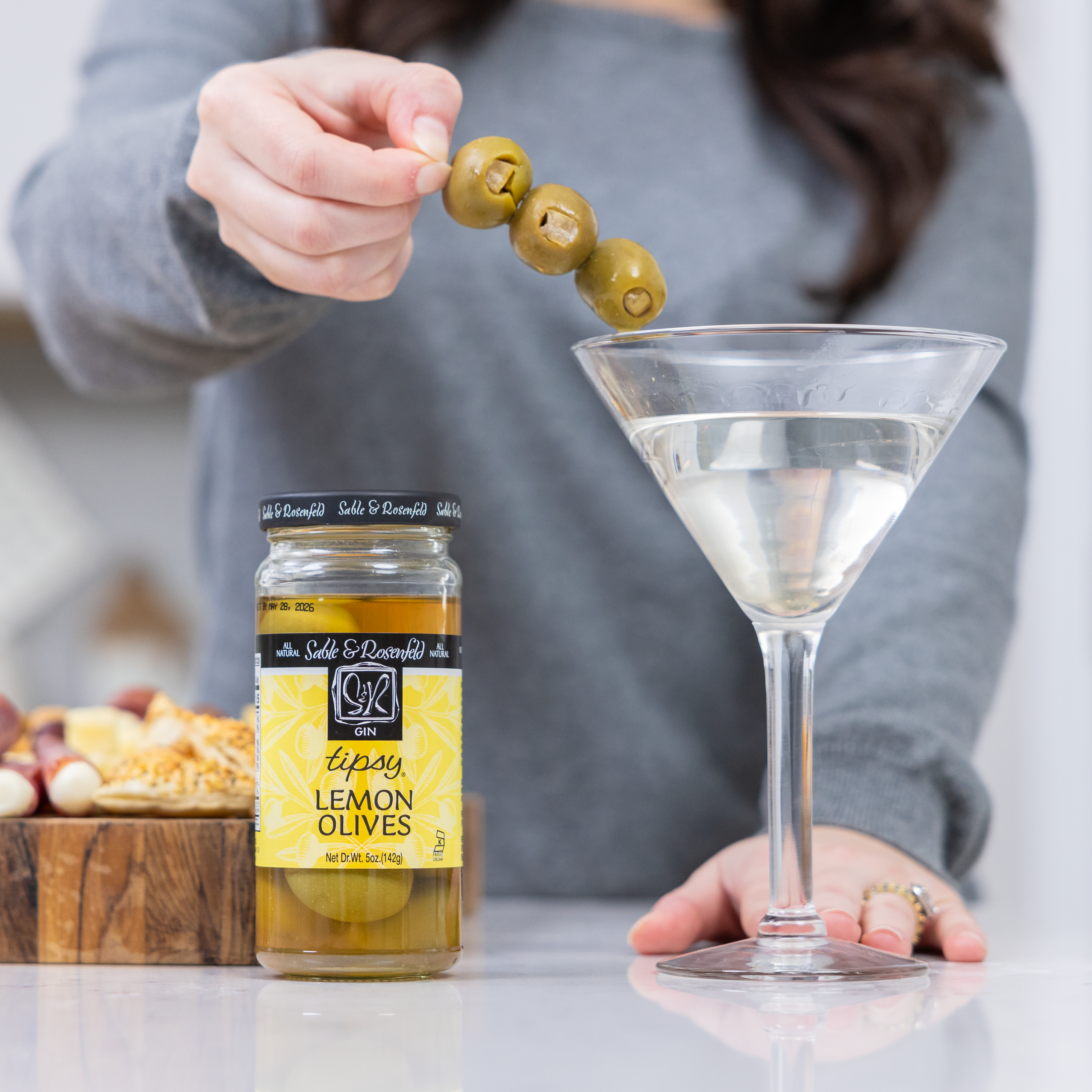 Gin Lemon Tipsy Olives